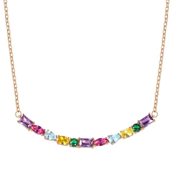 Collana Nomination Donna Colour Wave in Argento Zircone 149802/026 - 149802/026